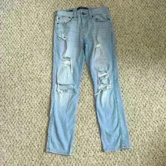HOLLISTER Skinny Fit Advanced Stretch Light Wash Distressed Women 28 (length 30) - Picture 2 of 14